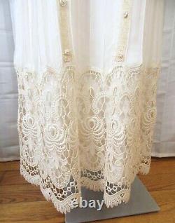 Vintage robe de mariage EDWARDIAN robe style 1960 S M 34 Buste Art Nouveau Crochet