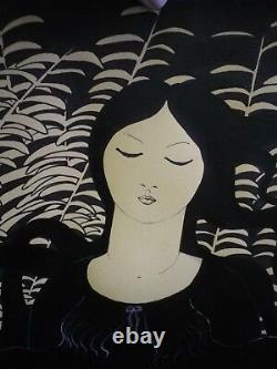 Wautiez jean claude dessin encre de chine style art nouveau 1968